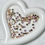 Crystal Claw Heart Glass Heart  Gold Claw Diamond Crystal Hand Sewn Diamond DIY Jewelry Accessories